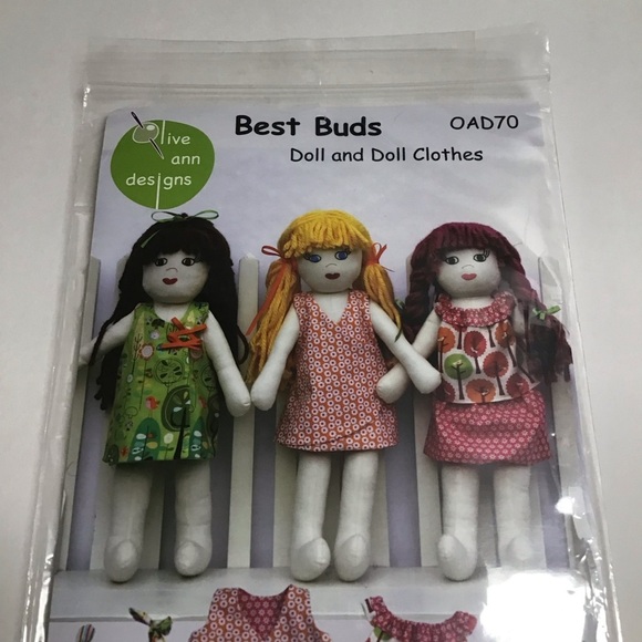 Olive Ann Designs Best Buds 18” Cloth Doll Clothes UNCUT Sewing Pattern 2011 NEW - Picture 9 of 9